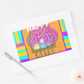 West-Afrikaanse geïnspireerde paasmand en eieren k Rechthoekige Sticker (Envelop)