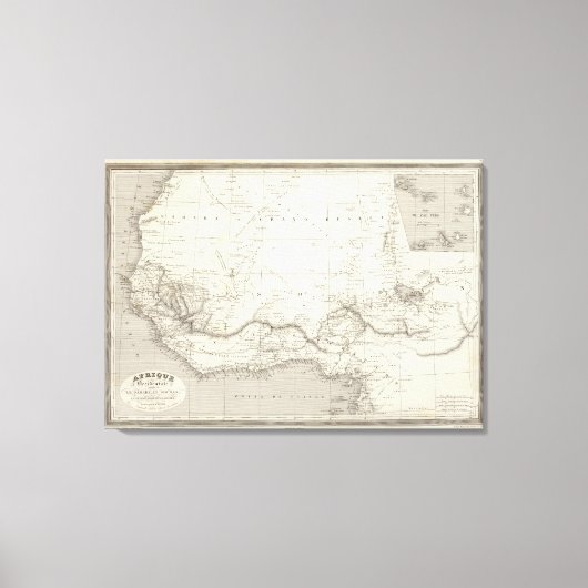 West-Afrikaanse kaart Canvas Afdruk (Voorkant)