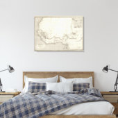 West-Afrikaanse kaart Canvas Afdruk (Insitu (Slaapkamer))