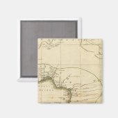 West-Afrikaanse kaart Magneet (Voorkant / Achterkant)