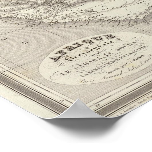 West-Afrikaanse kaart Poster (Hoek)