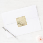 West-Afrikaanse kaart Vierkante Sticker (Envelop)