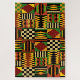 West-Afrikaanse Royal Kente Cloth Puzzle-ontwerp Legpuzzel