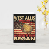 West Allis Wisconsin Vlag van de Verenigde Staten Kaart (Gele Bloem)