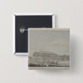 West-aspect van Wilhelmsplatz, c.1773 Vierkante Button 5,1 Cm (Voorkant /achterkant)