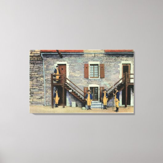 West Barracks, Ethan Allen Stairway Scene Canvas Afdruk (Voorkant)