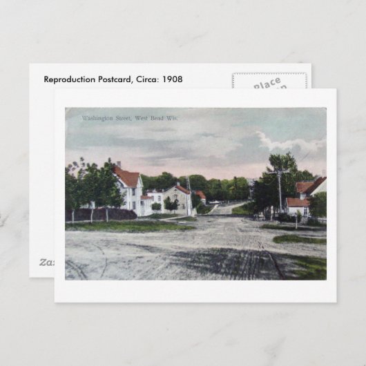 West Bend WI. Circa:1908 Briefkaart (Voorkant / Achterkant)