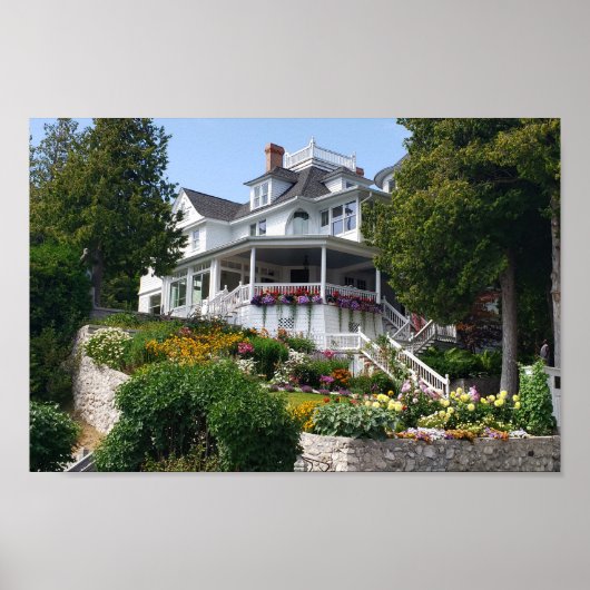 West Bluff Mansion on Mackinac Island, Michigan Poster (Voorkant)