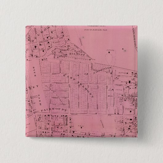 West-Boerderijen Vierkante Button 5,1 Cm (Voorkant)