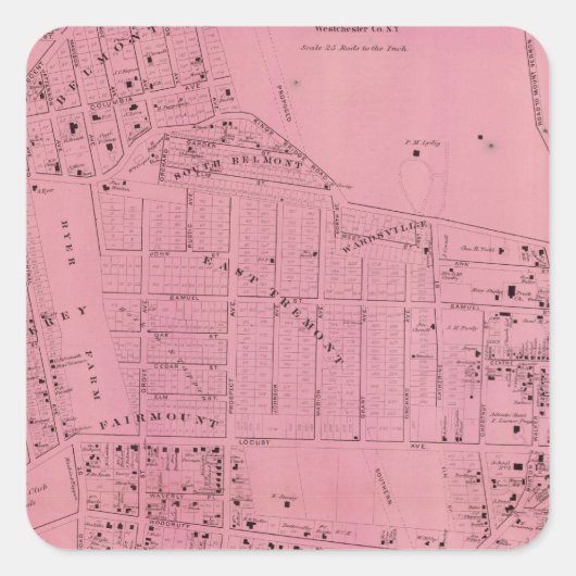 West-Boerderijen Vierkante Sticker (Voorkant)