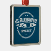 West Branch Farmington River Connecticut Kayaking Metalen Ornament (Rechts)