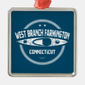 West Branch Farmington River Connecticut Kayaking Metalen Ornament (Voorkant)
