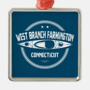 West Branch Farmington River Connecticut Kayaking Metalen Ornament