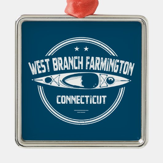 West Branch Farmington River Connecticut Kayaking Metalen Ornament (Voorkant)