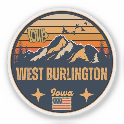 West Burlington, Iowa Sticker (Voorkant)