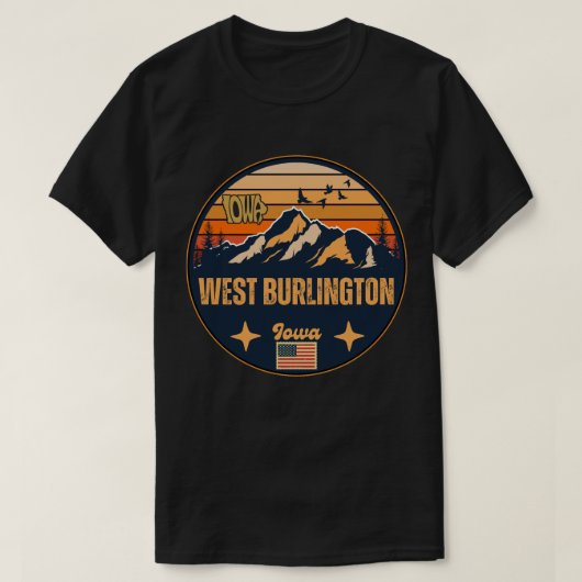 West Burlington, Iowa T-shirt (Design voorkant)