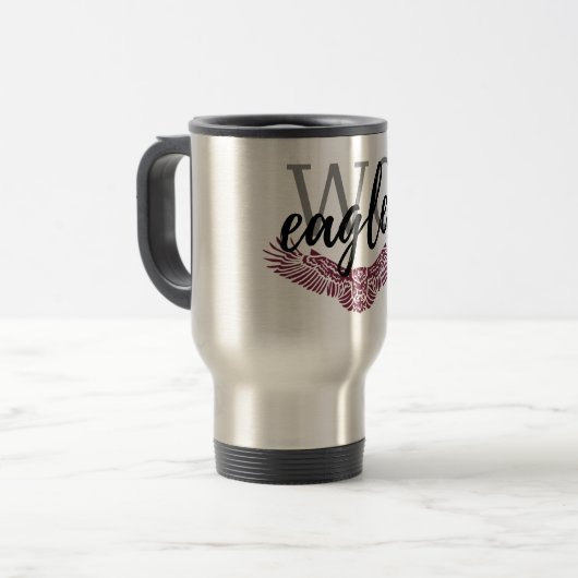 West Carroll Eagles Travel Mug Reisbeker (Voorkant links)