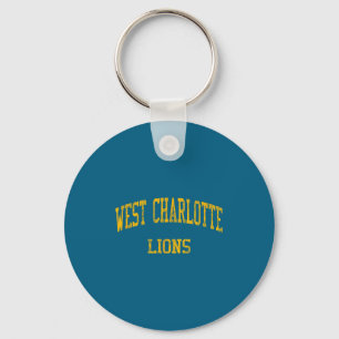 West charlotte high school hs charlotte nc vintage sleutelhanger