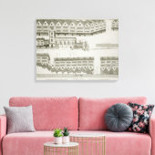 West Cheap in 1585, engrav Canvas Afdruk (Insitu (Woonkamer))