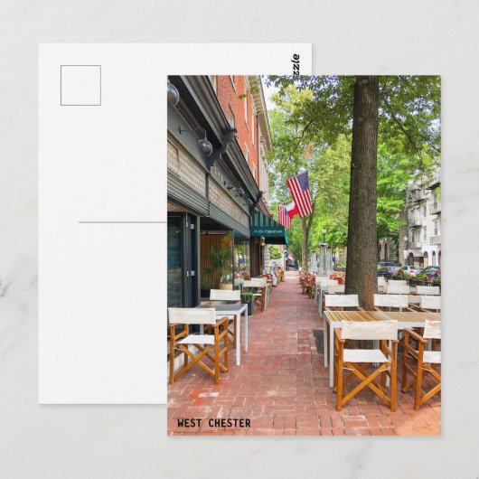 West Chester in het centrum van het briefkaart (Voorkant / Achterkant)