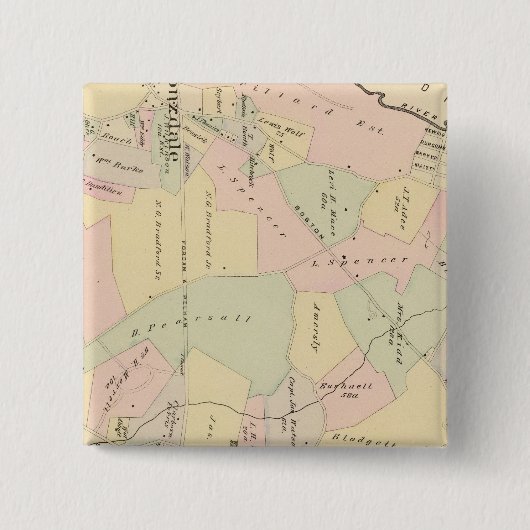 West Chester, New York Vierkante Button 5,1 Cm (Voorkant)