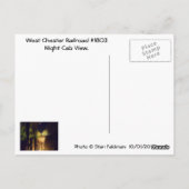 West Chester Railroad #1803 van het Cab Uitzicht Briefkaart (Achterkant)
