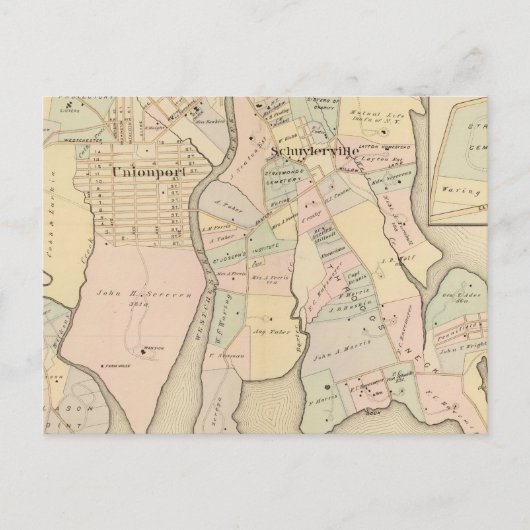 West Chester, Schuylerville, New York Briefkaart (Voorkant)