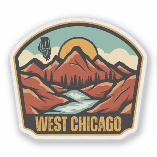West Chicago, Illinois  Sticker (Voorkant)