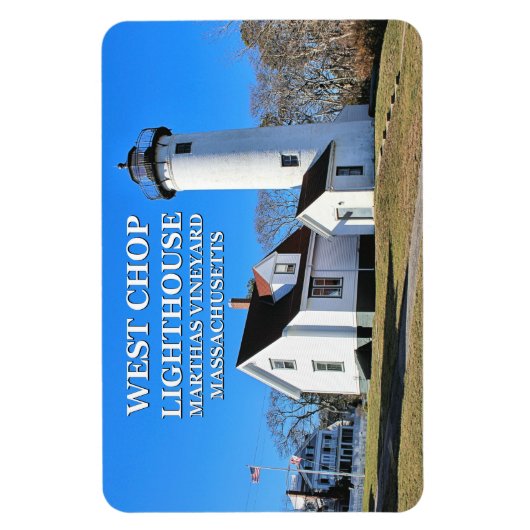 West Chop Lighthouse Marthas Vineyard Flexi Magnet Magneet (Verticaal)