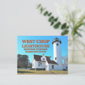 West Chop Lighthouse, Marthas Vineyard MA Briefkaa Briefkaart (Staand voorkant)