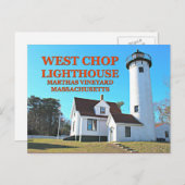 West Chop Lighthouse, Marthas Vineyard MA Briefkaa Briefkaart (Voorkant / Achterkant)