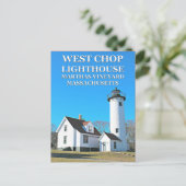 West Chop Lighthouse, Marthas Vineyard MA Briefkaa Briefkaart (Staand voorkant)
