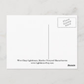 West Chop Lighthouse, Marthas Vineyard MA Briefkaa Briefkaart (Achterkant)