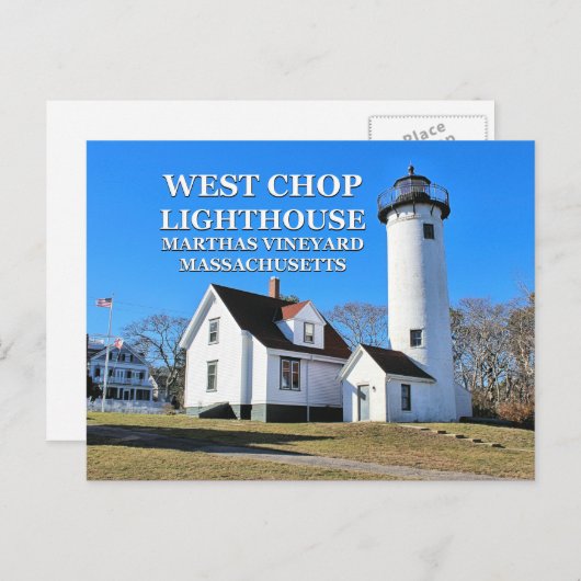 West Chop Lighthouse, Marthas Vineyard MA Briefkaa Briefkaart (Voorkant / Achterkant)
