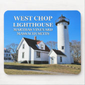 West Chop Lighthouse, Marthas Vineyard MA Mousepad Muismat (Voorkant)