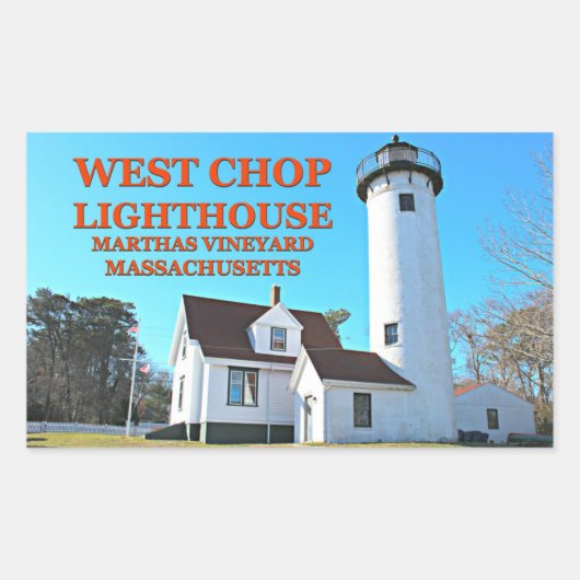 West Chop Lighthouse, Marthas Vineyard MA Stickers (Voorkant)