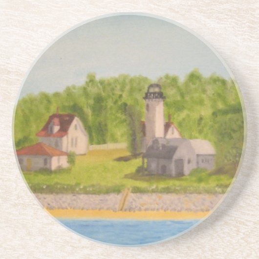 West Chop Lighthouse-Martha's Vineyard Zandsteen Onderzetter (Voorkant)