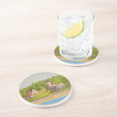 West Chop Lighthouse-Martha's Vineyard Zandsteen Onderzetter (Zijkant)