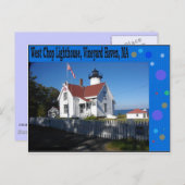 West Chop Lighthouse, Vineyard Haven, MA Briefkaart (Voorkant / Achterkant)