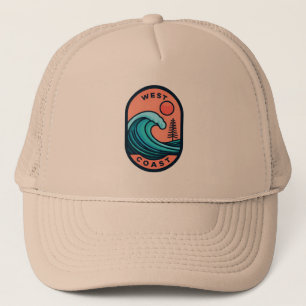 West Coast Adventure Trucker Hat – Retro Surf Trucker Pet