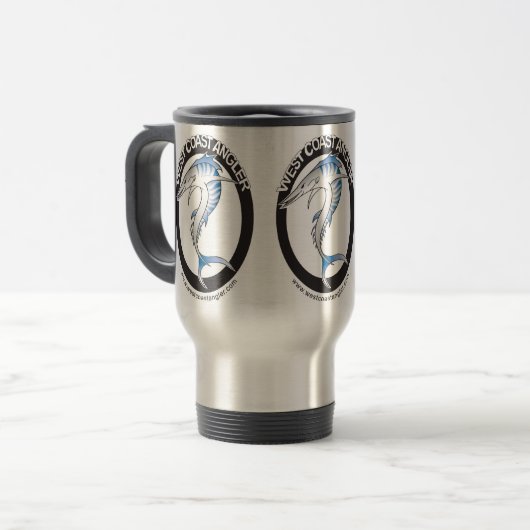 West Coast Angler Travel Mug Reisbeker (Voorkant links)