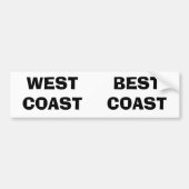 WEST COAST, BESTE KOAST BUMPERSTICKER (Voorkant)