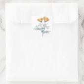 West Coast California Poppy Vierkante Sticker (Tas)