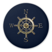 West Coast Compass Keramische Knop (Voorkant)