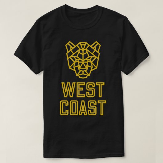 West Coast Cougar California Gold T-shirt (Design voorkant)