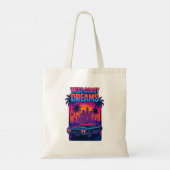 West Coast Dromen – 1980s Synthwave Retro Tote Bag (Achterkant)