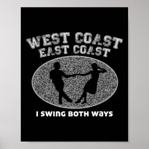 West Coast East Coast I Swing both Ballroom Dancin Poster
