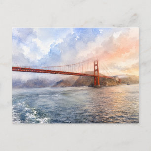 West Coast Esthetiek Golden Gate Bridge SF Cadeau Briefkaart