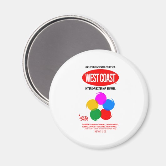 WEST COAST GRAFFITI MAGNEET (Voorkant / Achterkant)