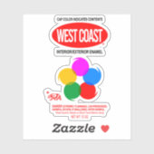 WEST COAST GRAFFITI STICKER (Vel)